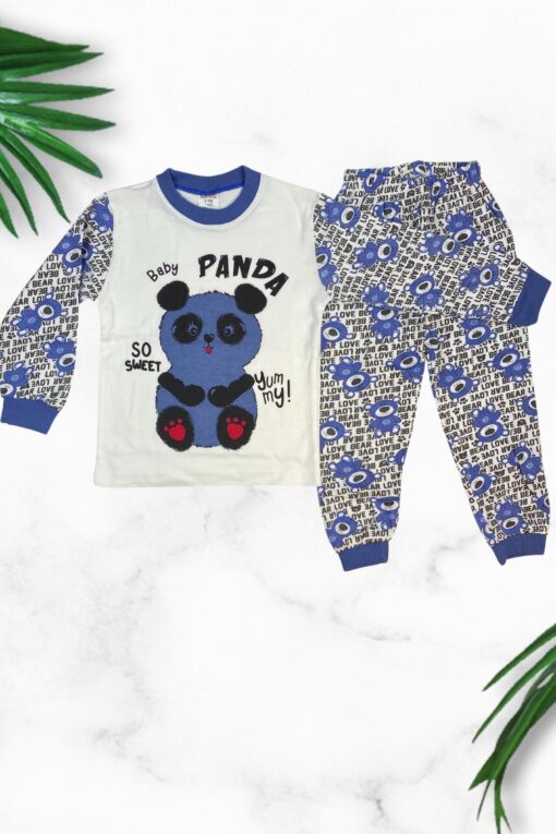 Πιτζάμα Παιδική Baby Panda Για Αγόρι Q1254 - ΜΠΛΕ, 1 Ετών - Image 2