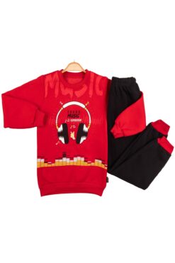 Σετ Παιδική Φόρμα Sound Music W3554 - ΚΟΚΚΙΝΟ, 5 Ετών