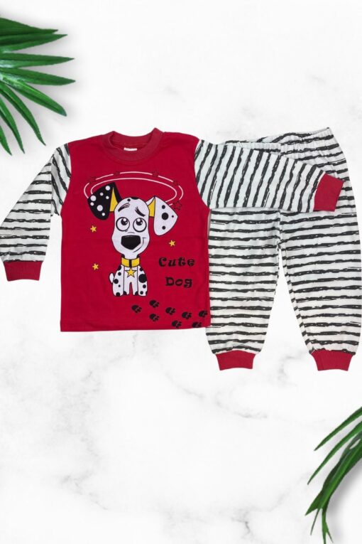 Παιδική Πιτζάμα Cute Dog Για Αγόρι 1354 - ΚΟΚΚΙΝΟ, 9-12 Μηνών - Image 2