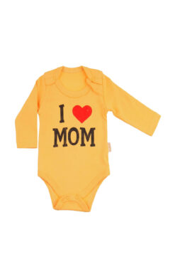 Κορμάκι Βρεφικό Μακρύ Μανίκι Love Mom D2225 - ΚΙΤΡΙΝΟ, 3 Μηνών