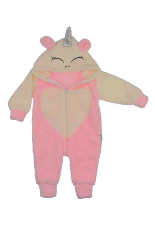 Παιδική Πιτζάμα Ολόσωμη Fleece Unicor R5141 - ΡΟΖ, 1 Ετών