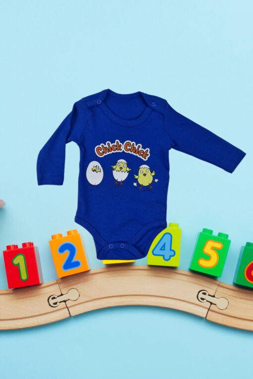 Κορμάκι Βαμβακερό Chick Chick 0417 - ΜΠΛΕ, 9 Μηνών - Image 2