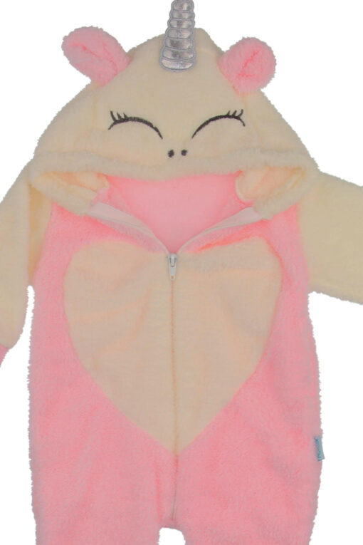 Παιδική Πιτζάμα Ολόσωμη Fleece Unicor R5141 - ΡΟΖ, 1 Ετών - Image 2