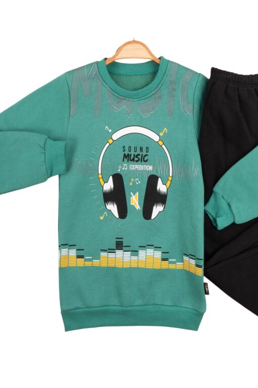 Σετ Παιδική Φόρμα Sound Music R3554 - ΠΡΑΣΙΝΟ, 5 Ετών - Image 2