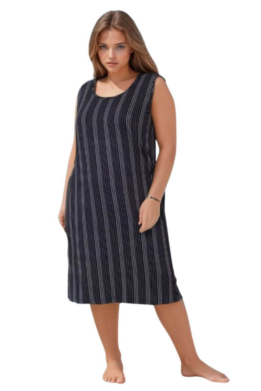 Νυχτικό Αμάνικο Homewear 5192 - ΜΑΥΡΟ, XXL - Image 2