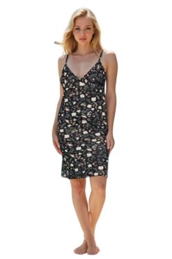 Νυχτικό Τιράντα Homewear R5156 - ΠΟΛΥΧΡΩΜΟ, M