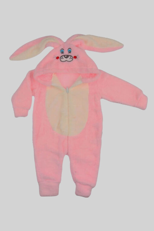 Παιδική Πιτζάμα Ολόσωμη Fleece Rabbit R5163 - ΡΟΖ, 5 Ετών - Image 3