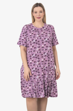 Φόρεμα Homewear Κοντό Μανίκι W5242 - ΠΟΛΥΧΡΩΜΟ, XXL