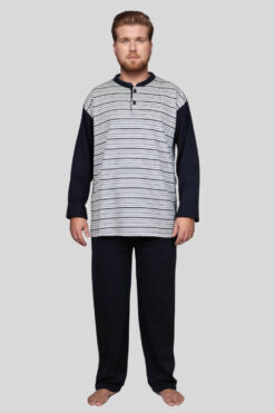 Ανδρική Πιτζάμα Βαμβακερή Plus Size U0820 - ΠΟΛΥΧΡΩΜΟ, 3XL