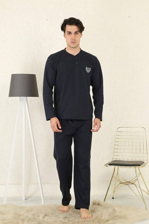 Ανδρική Πιτζάμα Βαμβακερή Plus Size S1065 - ΚΥΠΑΡΙΣΣΙ, 4XL - Image 2