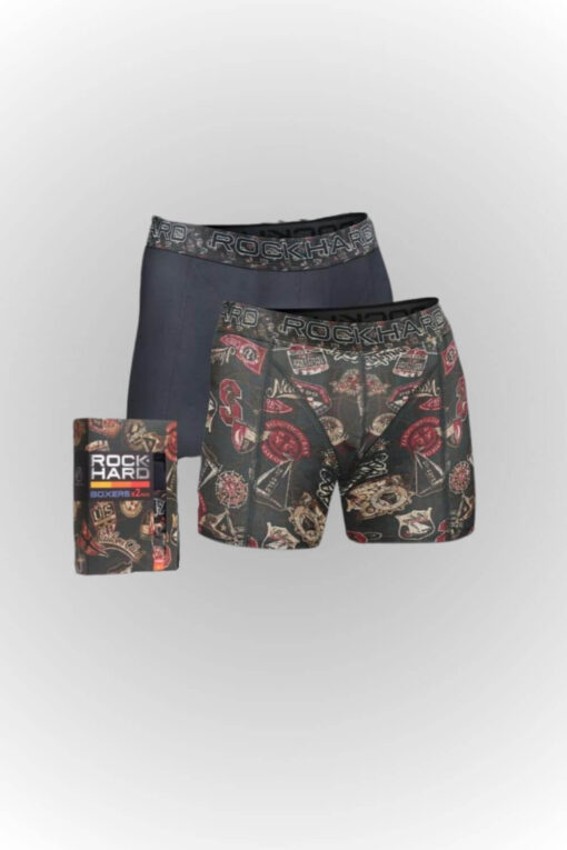 Boxer Ανδρικό Σετ 2Pack X7050 - ΠΟΛΥΧΡΩΜΟ, M - Image 2