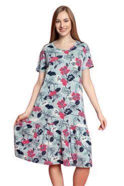 Φόρεμα Homewear Κοντό Μανίκι W5117 - ΜΕΝΤΑ, L