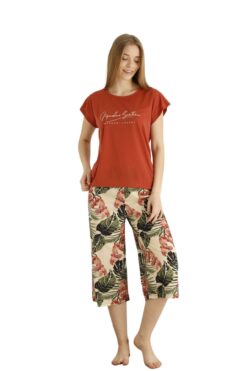 Γυναικεία Πιτζάμα Homewear 12807 - ΚΕΡΑΜΙΔΙ, L