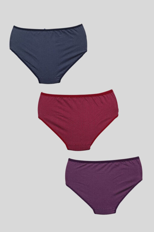 Γυναικεία Slip Βαμβακερά 3Pack W1003 - ΠΟΛΥΧΡΩΜΟ, XL - Image 5