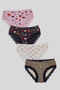 Γυναικεία Slip Βαμβακερά 4Pack R1502 - ΠΟΛΥΧΡΩΜΟ, XXL