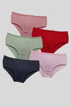 Γυναικεία Slip Βαμβακερά 5Pack G1008 - ΠΟΛΥΧΡΩΜΟ, XL