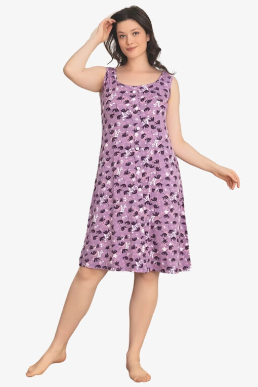 Γυναικείο νυχτικό αμάνικο homewear D5243 - ΠΟΛΥΧΡΩΜΟ, XL - Image 3