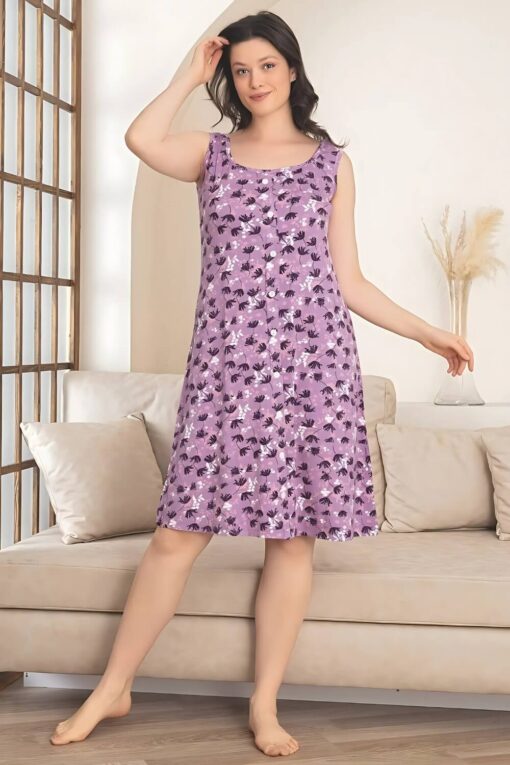 Γυναικείο νυχτικό αμάνικο homewear D5243 - ΠΟΛΥΧΡΩΜΟ, XL - Image 4