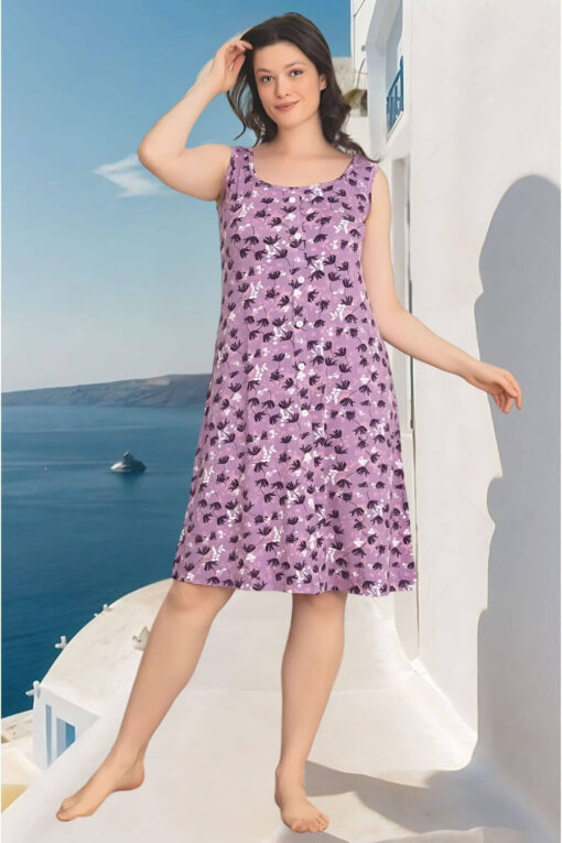 Γυναικείο νυχτικό αμάνικο homewear D5243 - ΠΟΛΥΧΡΩΜΟ, XL - Image 5