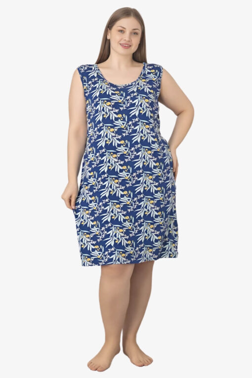 Γυναικείο νυχτικό αμάνικο homewear D5257 - ΠΟΛΥΧΡΩΜΟ, 3XL - Image 4