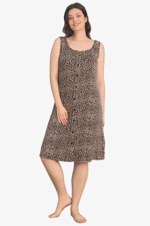 Γυναικείο νυχτικό αμάνικο homewear F5243 - ΛΕΟΠΑΡ, M - Image 4