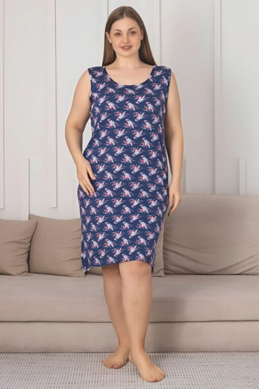Γυναικείο νυχτικό αμάνικο homewear F5257 - ΠΟΛΥΧΡΩΜΟ, 3XL - Image 3