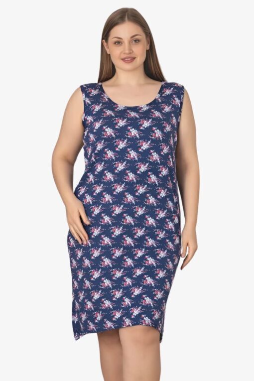 Γυναικείο νυχτικό αμάνικο homewear F5257 - ΠΟΛΥΧΡΩΜΟ, 3XL - Image 4