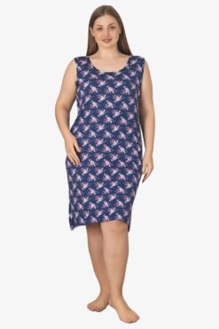 Γυναικείο νυχτικό αμάνικο homewear F5257 - ΠΟΛΥΧΡΩΜΟ, 4XL