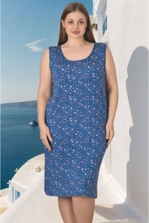 Γυναικείο νυχτικό αμάνικο homewear G5257 - ΠΟΛΥΧΡΩΜΟ, XXL - Image 2