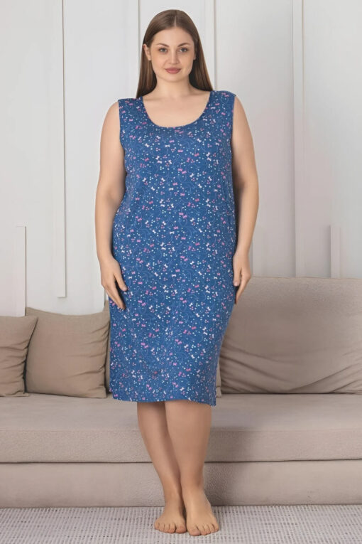 Γυναικείο νυχτικό αμάνικο homewear G5257 - ΠΟΛΥΧΡΩΜΟ, XXL - Image 3