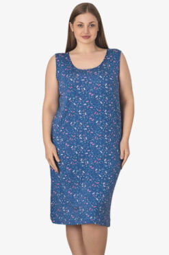 Γυναικείο νυχτικό αμάνικο homewear G5257 - ΠΟΛΥΧΡΩΜΟ, 5XL