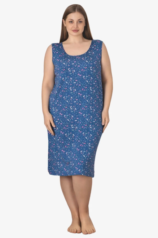 Γυναικείο νυχτικό αμάνικο homewear G5257 - ΠΟΛΥΧΡΩΜΟ, XXL - Image 4