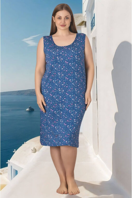 Γυναικείο νυχτικό αμάνικο homewear G5257 - ΠΟΛΥΧΡΩΜΟ, XXL - Image 5