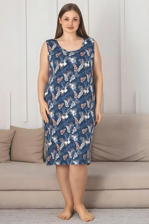 Γυναικείο νυχτικό αμάνικο homewear J5257 - ΠΟΛΥΧΡΩΜΟ, XXL - Image 3