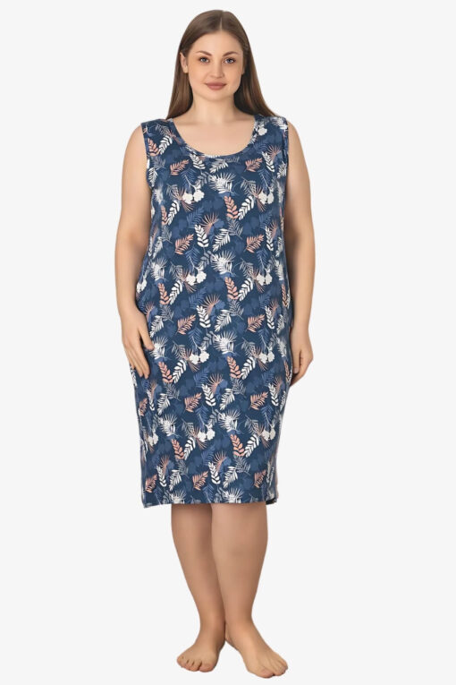 Γυναικείο νυχτικό αμάνικο homewear J5257 - ΠΟΛΥΧΡΩΜΟ, XXL - Image 4