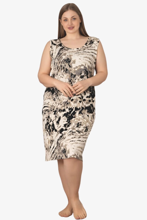 Γυναικείο νυχτικό αμάνικο homewear Q5257 - ΠΟΛΥΧΡΩΜΟ, 4XL - Image 4