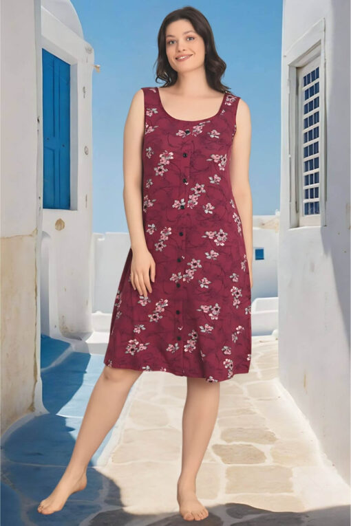 Γυναικείο νυχτικό αμάνικο homewear R5243 - ΠΟΛΥΧΡΩΜΟ, M - Image 5