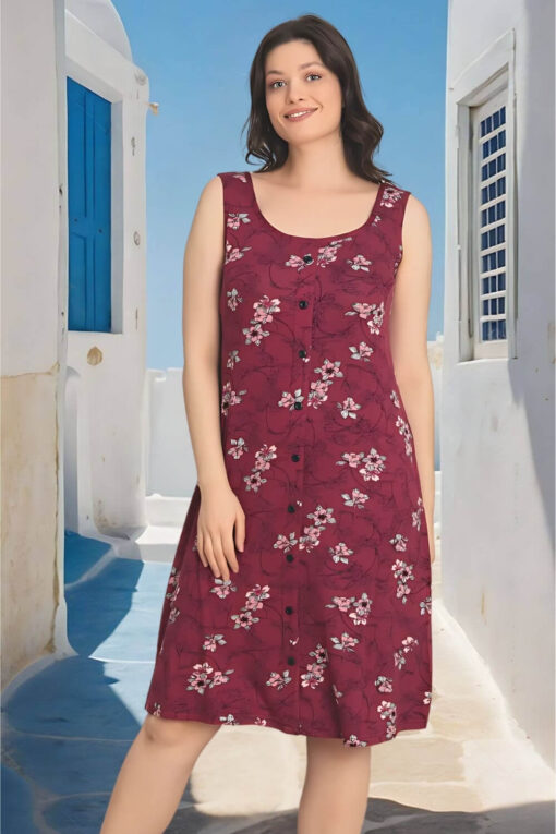 Γυναικείο νυχτικό αμάνικο homewear R5243 - ΠΟΛΥΧΡΩΜΟ, M - Image 2