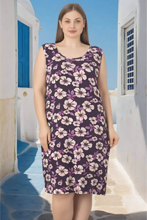 Γυναικείο νυχτικό αμάνικο homewear R5257 - ΠΟΛΥΧΡΩΜΟ, XXL - Image 2