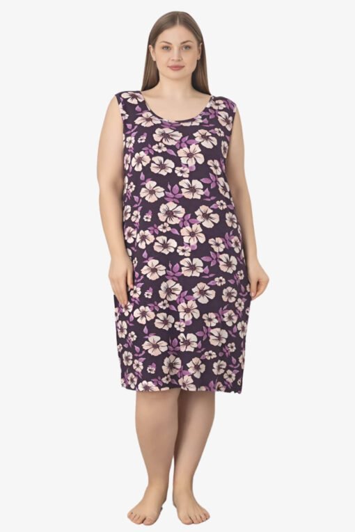 Γυναικείο νυχτικό αμάνικο homewear R5257 - ΠΟΛΥΧΡΩΜΟ, XXL - Image 4
