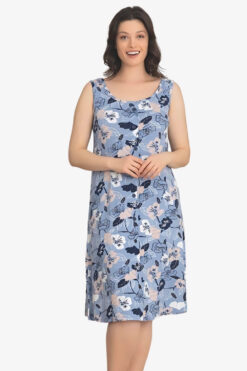 Γυναικείο νυχτικό αμάνικο homewear W5243 - ΠΟΛΥΧΡΩΜΟ, M