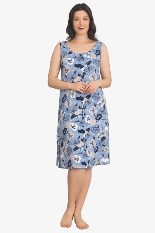Γυναικείο νυχτικό αμάνικο homewear W5243 - ΠΟΛΥΧΡΩΜΟ, L - Image 5