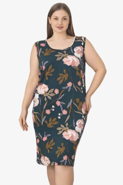 Γυναικείο νυχτικό αμάνικο homewear W5257 - ΠΟΛΥΧΡΩΜΟ, XXL