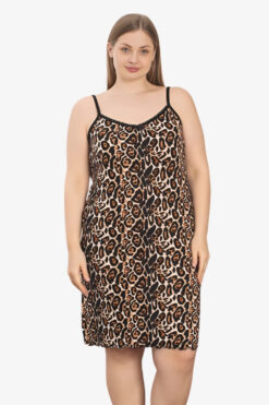 Γυναικείο νυχτικό τιράντα homewear D5241 - ΛΕΟΠΑΡ, 3XL