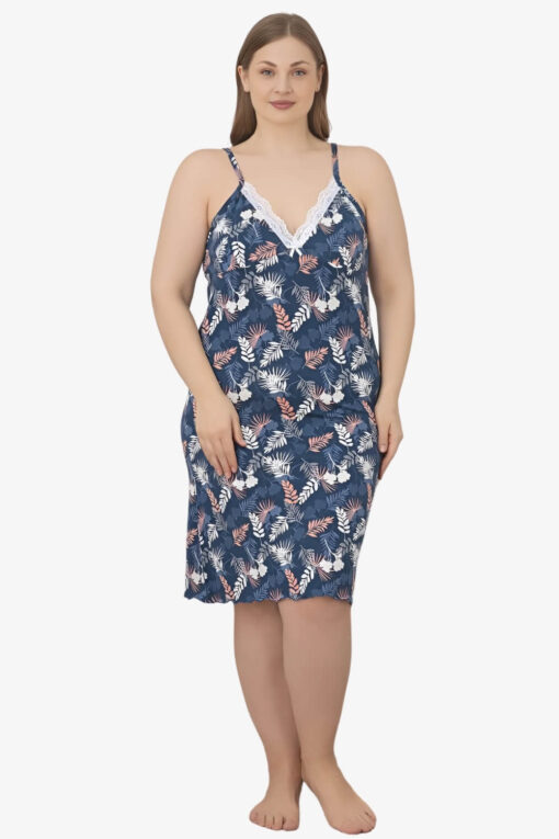 Γυναικείο νυχτικό τιράντα homewear D5259 - ΠΟΛΥΧΡΩΜΟ, XXL - Image 4
