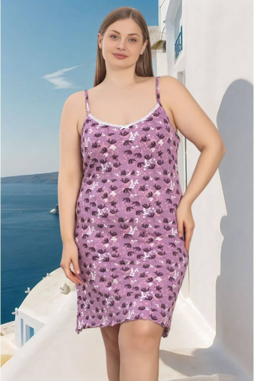 Γυναικείο νυχτικό τιράντα homewear F5241 - ΠΟΛΥΧΡΩΜΟ, 3XL - Image 2