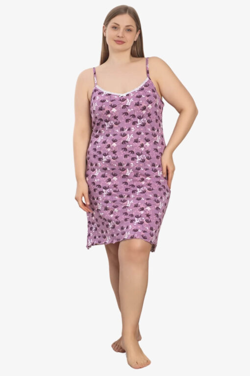Γυναικείο νυχτικό τιράντα homewear F5241 - ΠΟΛΥΧΡΩΜΟ, 3XL - Image 4