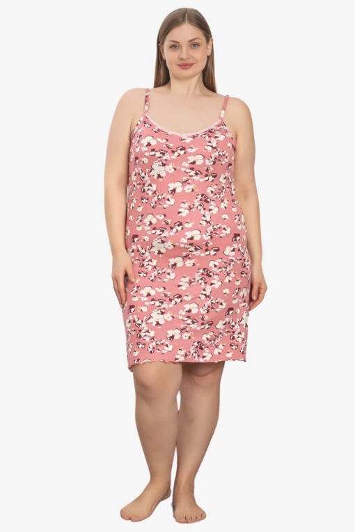 Γυναικείο νυχτικό τιράντα homewear Q5241 - ΠΟΛΥΧΡΩΜΟ, XXL - Image 4