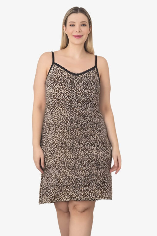 Γυναικείο νυχτικό τιράντα homewear R5241 - ΛΕΟΠΑΡ, XXL