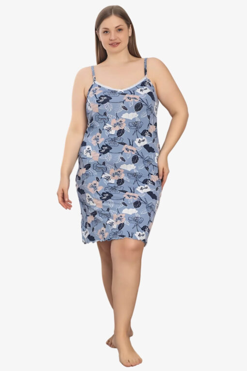 Γυναικείο νυχτικό τιράντα homewear V5241 - ΠΟΛΥΧΡΩΜΟ, XXL - Image 4